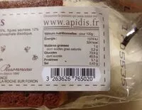 Mängden socker i Pain épice Figue 300G