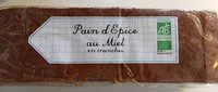 Mängden socker i Pain d’épice au Miel en tranches bio