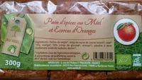 Mängden socker i Pain d'épices au miel et écorces d'oranges
