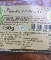 Mängden socker i Pain d'epice au miel