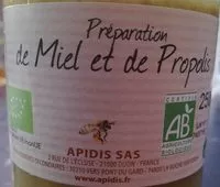 Mängden socker i Préparation de miel et de propolis