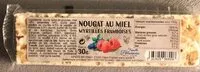 Mängden socker i Nougat Myrtille Framboise Miel 30G