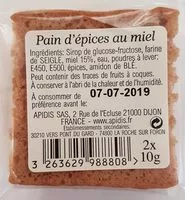 Mängden socker i Pain d'épices au miel