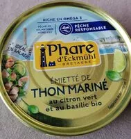 Mängden socker i Émietté de thon mariné au citron vert et au basilic bio
