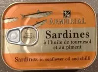 Mängden socker i Sardines à l'huile de tournesol et au piment