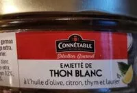 Mängden socker i Émietté de thon blanc huile d'olive, citron, thym et laurier