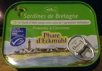Mängden socker i Sardines à l'huile d'olive vierge extra bio