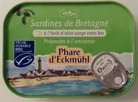 Mängden socker i Sardines de Bretagne à l'Huile d'Olive Vierge Extra Bio