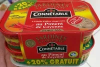 Mängden socker i Sardines au Piment de Cayenne