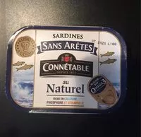 Mängden socker i Sardines sans arêtes au naturel