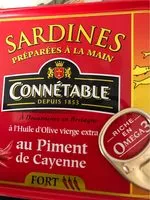 Mängden socker i Sardines piment de Cayenne fort Connétable