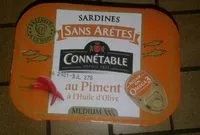 Mängden socker i sardines au piment à l'huile d'olive