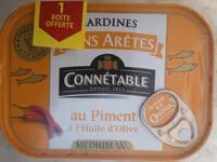 Mängden socker i Sardines sans arêtes au piment et à l'huile dolive
