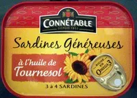 Mängden socker i 1/5 Sardines Généreuses à l'huile de tournesol