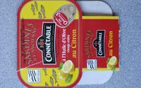 Mängden socker i Sardines à l'huile d'olive vierge extra et au citron