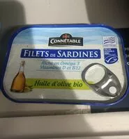 Mängden socker i Filets de sardines huile d'olive