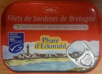 Mängden socker i Filets de Sardines de Bretagne, sauce pimentée Bio