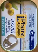 Mängden socker i Sardines huile d’olive vierge extra bio -50% sel