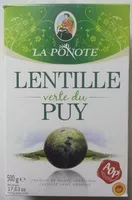 Mängden socker i Lentilles Vertes du Puy