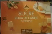 Mängden socker i Sucre roux de canne en morceaux