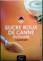 Mängden socker i Sucre roux de canne en poudre