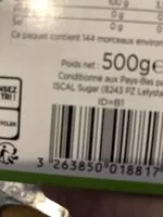 Mängden socker i Sucre mi-nlanc de canne morceaux