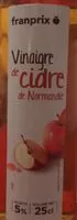 Mängden socker i Franprix vinaigre de cidre de Normandie