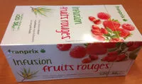 Mängden socker i Franprix infusion fruits rouges