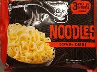 Mängden socker i Noodles Leaderprice saveur boeuf