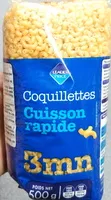 Mängden socker i Coquillettes cuisson rapide 3 mn