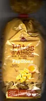 Mängden socker i Papillons - Pâtes d'Alsace 7 Œufs Frais au Kilo