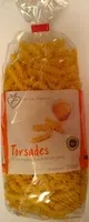 Mängden socker i Torsades, Pâtes d'Alsace aux œufs frais