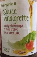 Mängden socker i Sauce vinaigrette balsamique huile d'olive