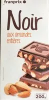 Mängden socker i Noir aux amandes entières