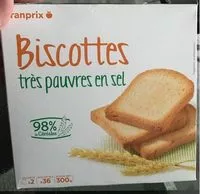 Mängden socker i Biscottes Pauvres En Sel