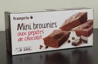 Mängden socker i Franprix brownie aux pépites de chocolat