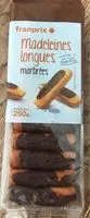 Mängden socker i madeleines longues marbrées chocolat