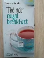 Mängden socker i Thé noir royal breakfast