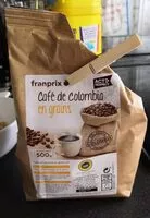 Mängden socker i Cafe de colombia en grains