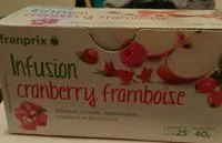 Mängden socker i Infusion cranberry framboise