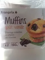 Mängden socker i Muffins goût Vanille Fourrage noisettes et pépites de chocolat