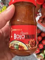 Mängden socker i Sauce bolognaise