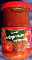 Mängden socker i Sauce Bolognaise (20 % Bœuf)