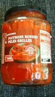Mängden socker i Poivrons rouge pelé grillés