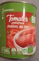 Mängden socker i Tomates entières pelées au jus