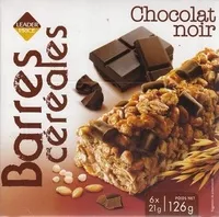 Mängden socker i Barre céréales, chocolat noir