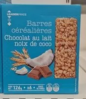 Mängden socker i Barre céréales cholat noix de coco
