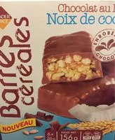 Mängden socker i Barre céréales Chocolat au lait Noix de coco