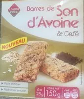 Mängden socker i Barres de son d'avoine et café