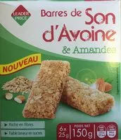 Mängden socker i Barres de son d'avoine & amandes